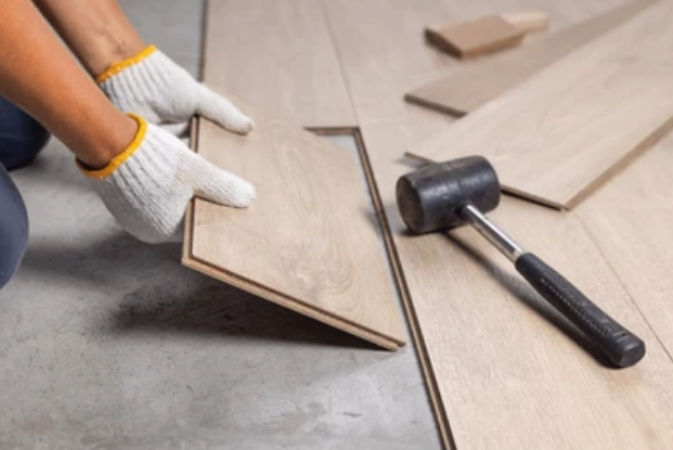 Laminate flooring installation